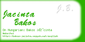 jacinta bakos business card